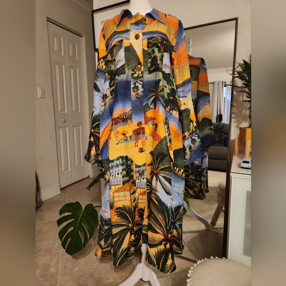 FARM Rio Tropical Multi‑Color Printed Maxi Dress